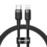 Кабель Baseus Cafule Cable Type-C to iP PD 20W 1m Gray+Black 000020 фото