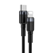 Кабель Baseus Cafule Cable Type-C to iP PD 20W 1m Gray+Black 000020 фото 5