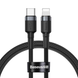 Кабель Baseus Cafule Cable Type-C to iP PD 20W 1m Gray+Black 000020 фото 1