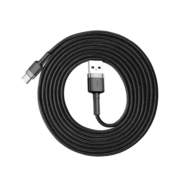 Кабель Baseus Сafule Cable USB For Type-C 2A 2M Gray+Black 000021 фото